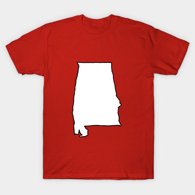 Alabama - Blank Outline T-Shirt by loudestkitten